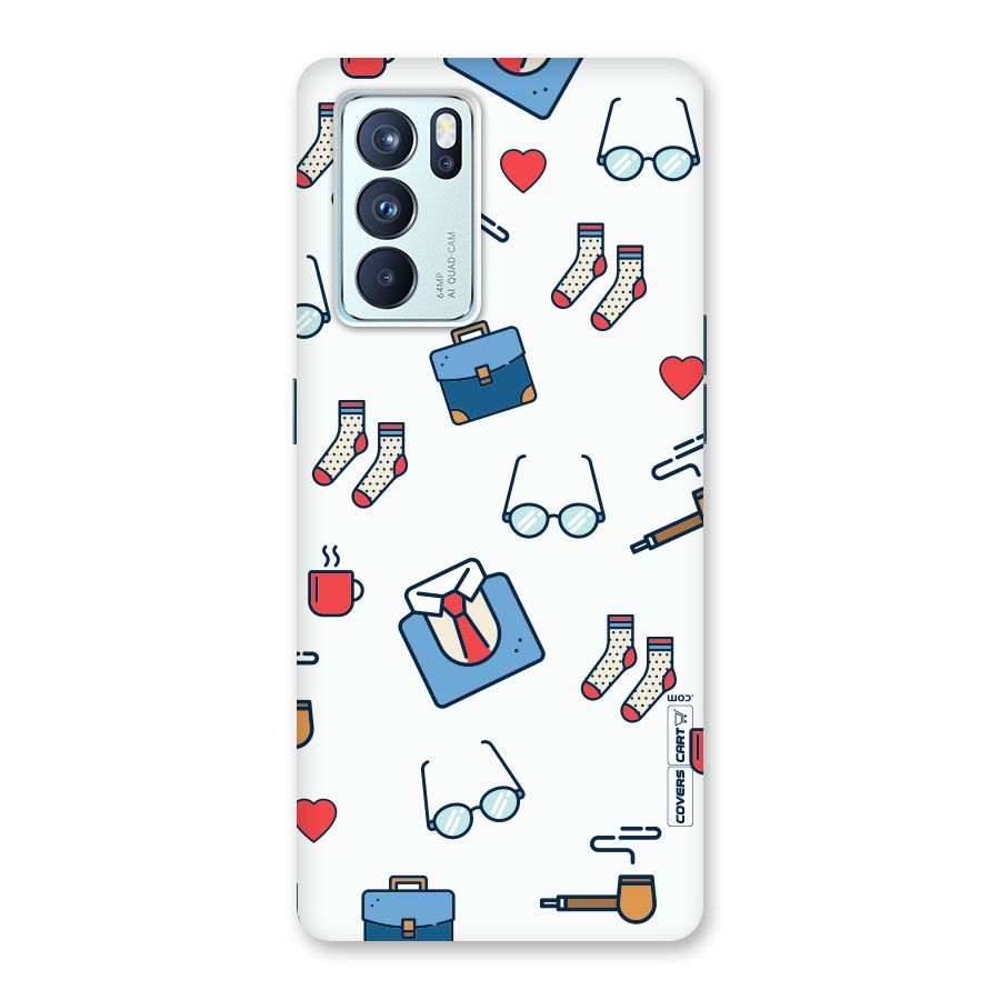 Shirt Spectacles Pattern Back Case for Oppo Reno6 Pro 5G
