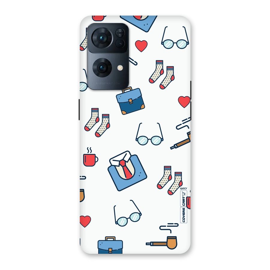 Shirt Spectacles Pattern Back Case for Oppo Reno7 Pro 5G