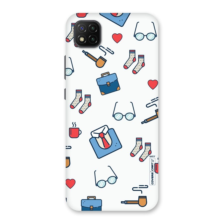 Shirt Spectacles Pattern Back Case for Poco C3