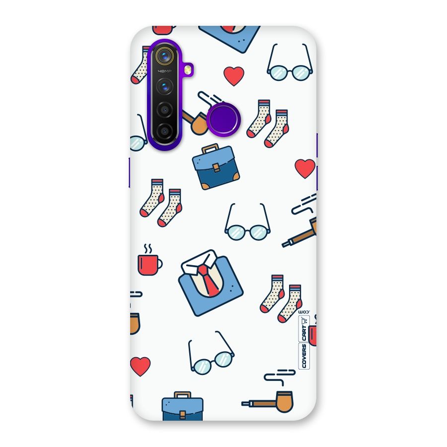 Shirt Spectacles Pattern Back Case for Realme 5 Pro