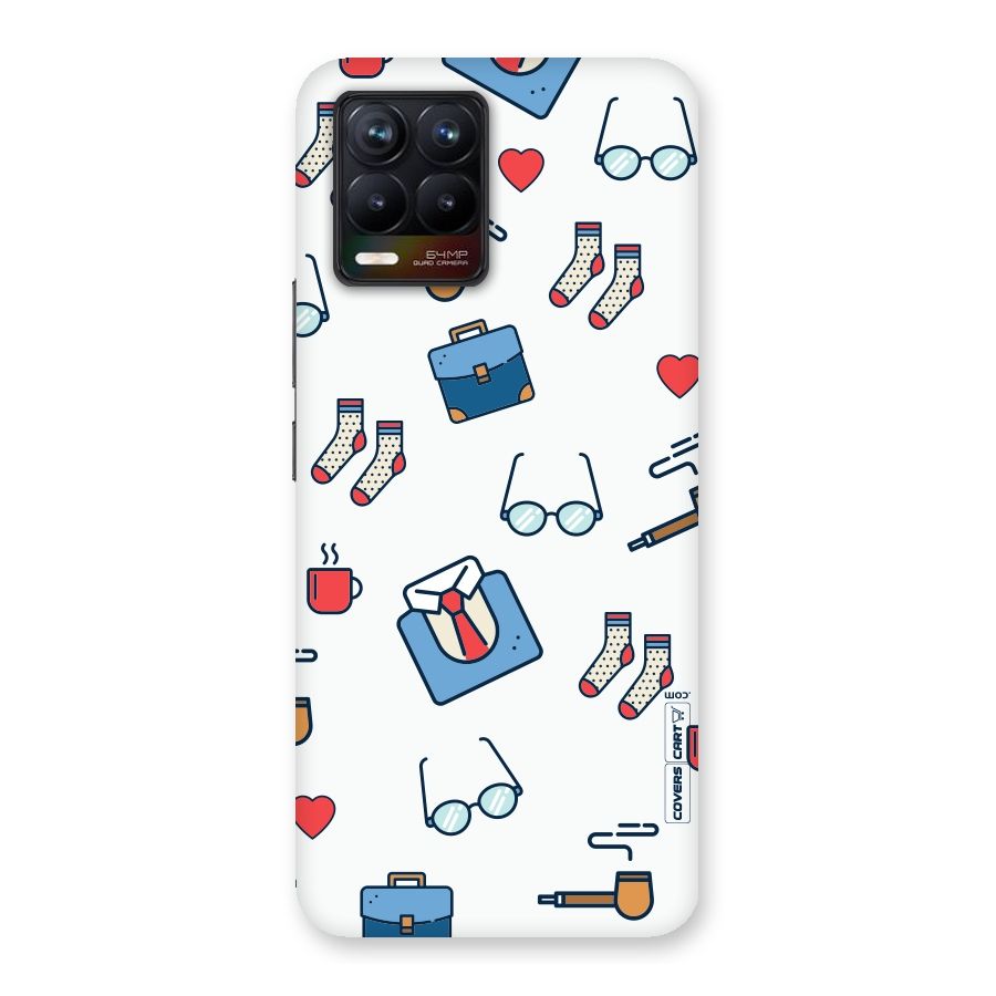 Shirt Spectacles Pattern Back Case for Realme 8
