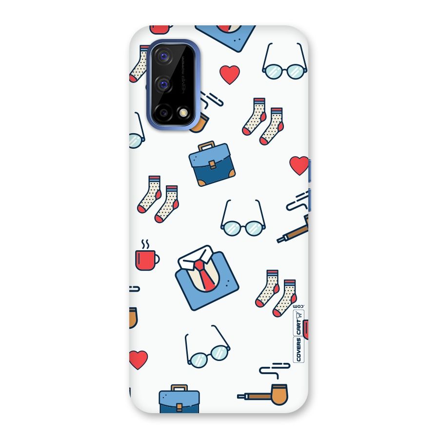 Shirt Spectacles Pattern Back Case for Realme Narzo 30 Pro