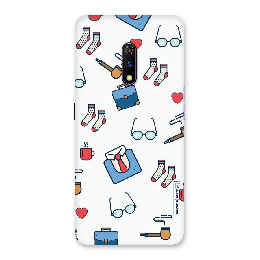 Shirt Spectacles Pattern Back Case for Realme X
