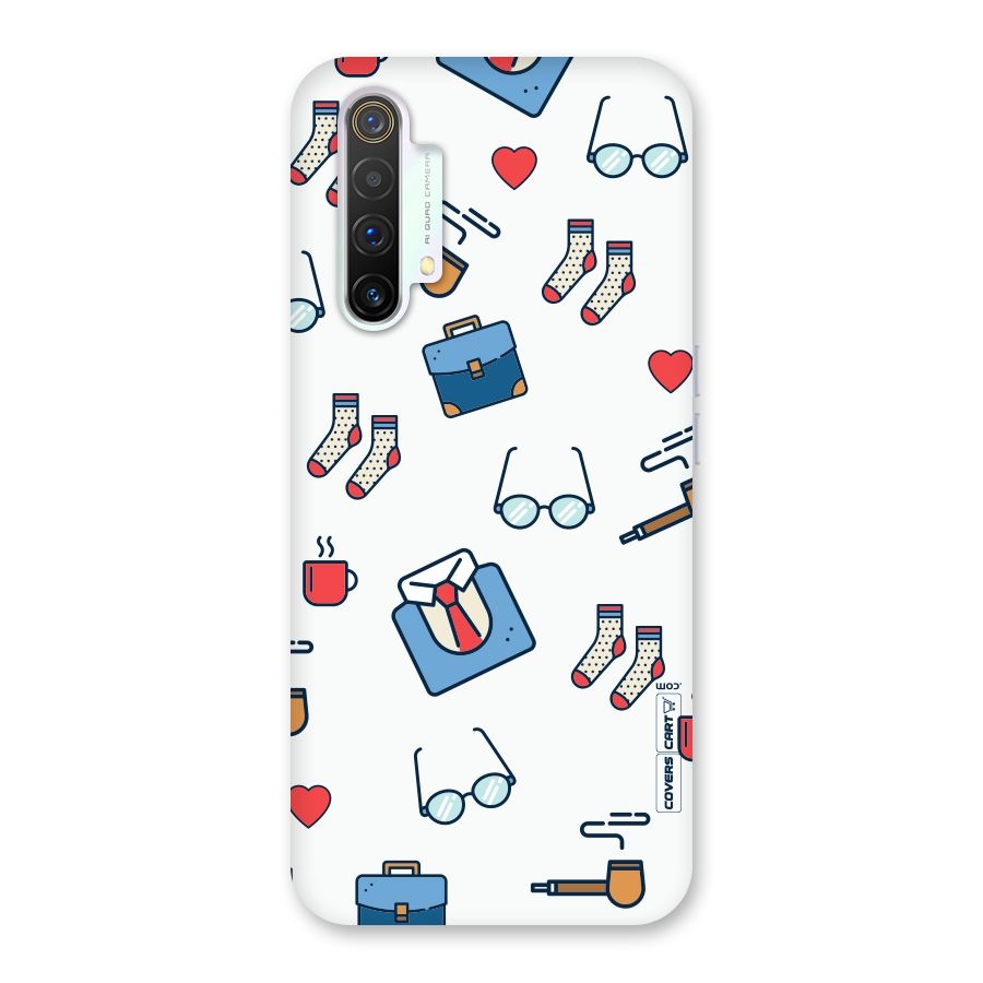 Shirt Spectacles Pattern Back Case for Realme X3