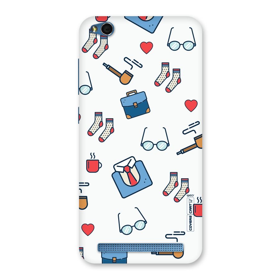 Shirt Spectacles Pattern Back Case for Redmi 5A