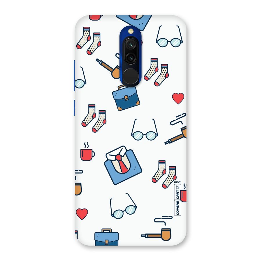 Shirt Spectacles Pattern Back Case for Redmi 8