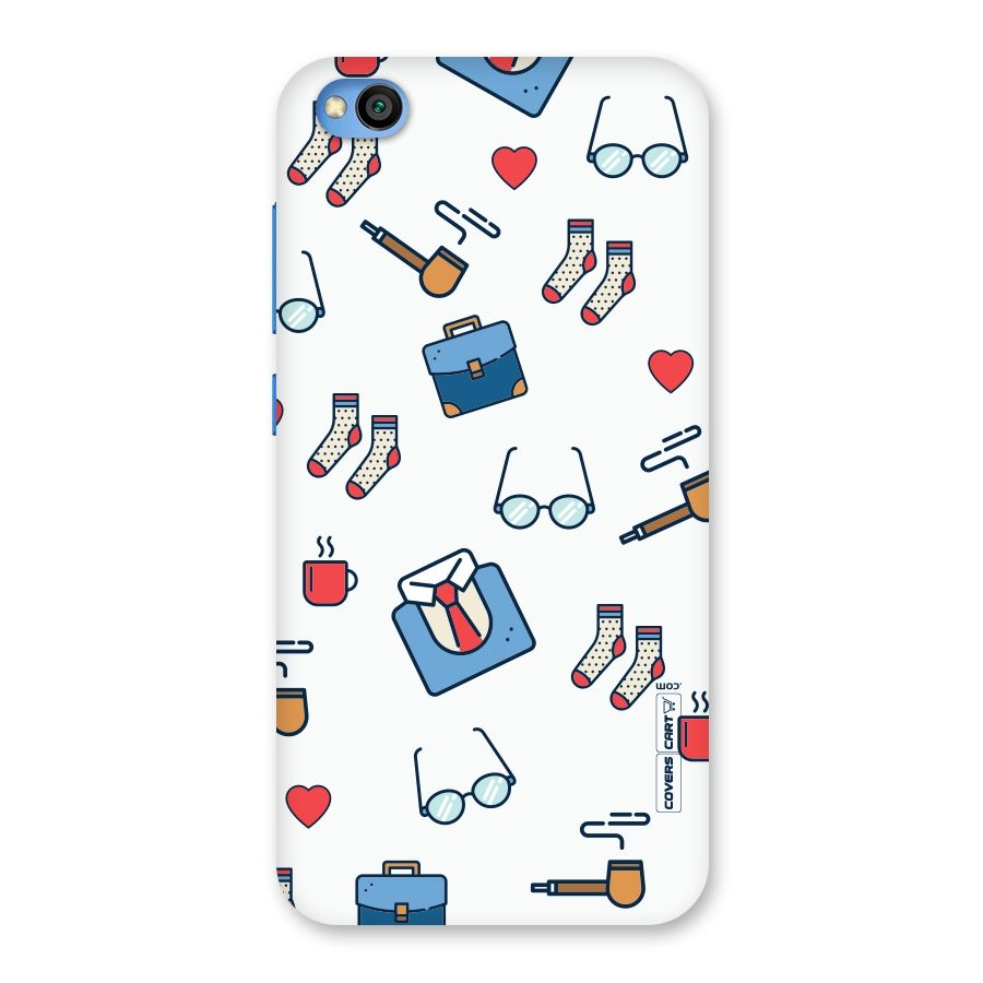Shirt Spectacles Pattern Back Case for Redmi Go