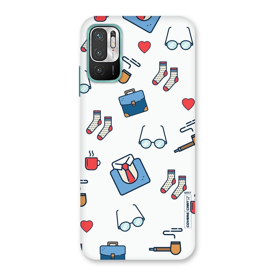 Shirt Spectacles Pattern Back Case for Redmi Note 10T 5G