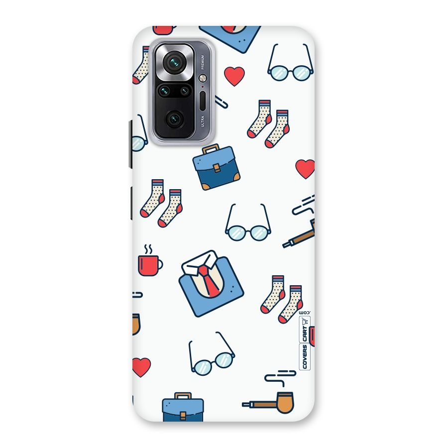 Shirt Spectacles Pattern Back Case for Redmi Note 10 Pro