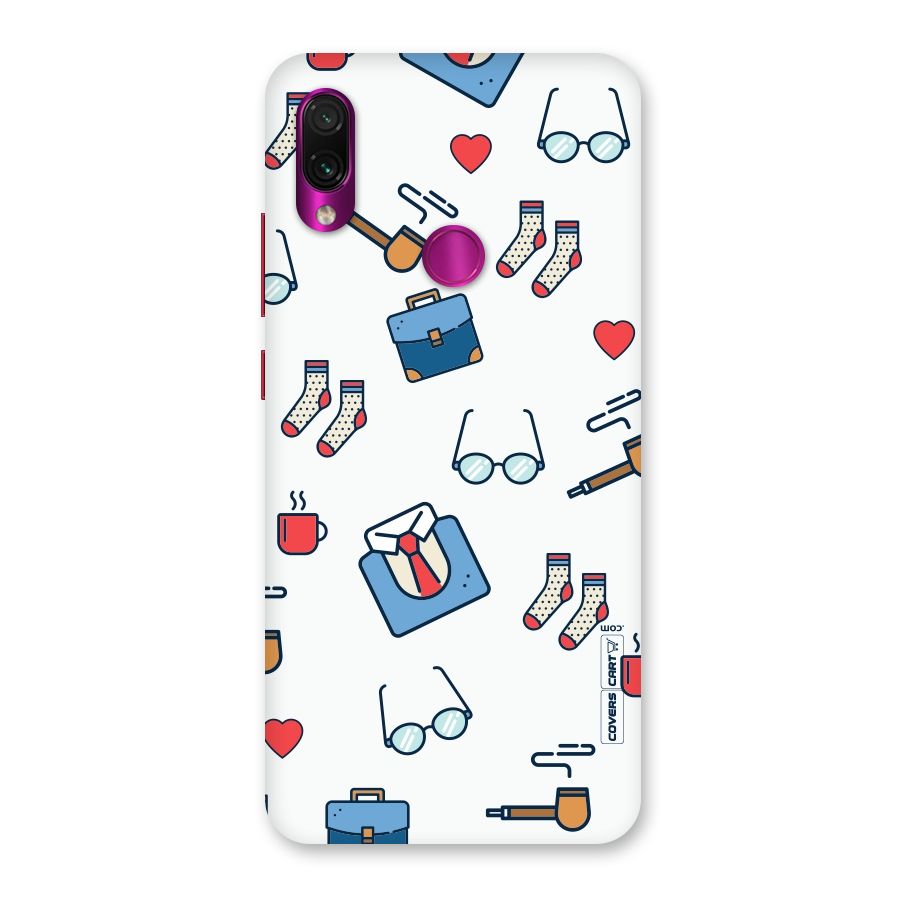 Shirt Spectacles Pattern Back Case for Redmi Note 7 Pro