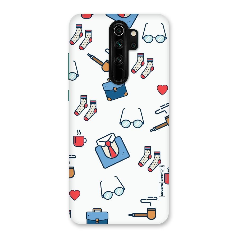 Shirt Spectacles Pattern Back Case for Redmi Note 8 Pro