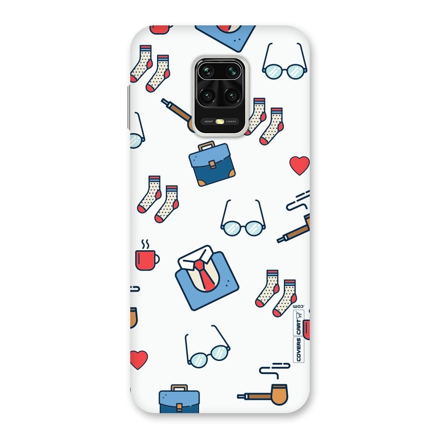 Shirt Spectacles Pattern Back Case for Redmi Note 9 Pro Max