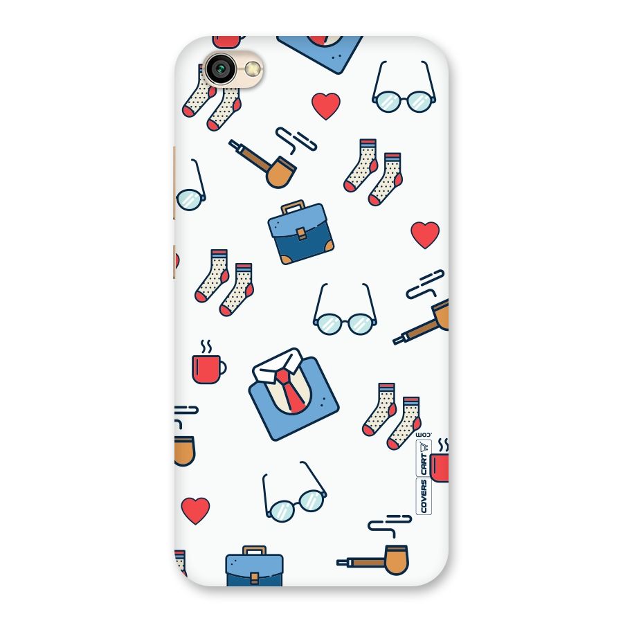 Shirt Spectacles Pattern Back Case for Redmi Y1 Lite