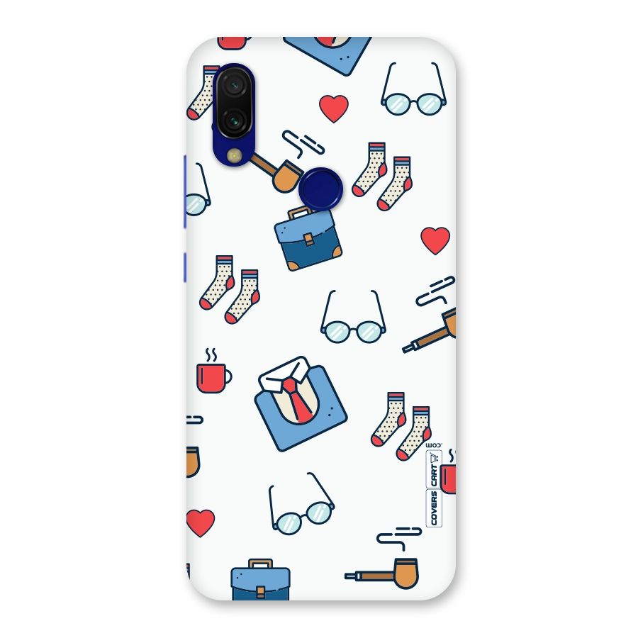 Shirt Spectacles Pattern Back Case for Redmi Y3