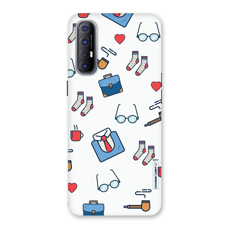 Shirt Spectacles Pattern Back Case for Reno3 Pro