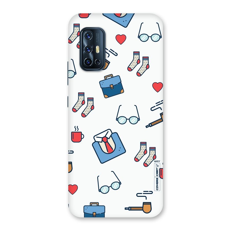 Shirt Spectacles Pattern Back Case for Vivo V17