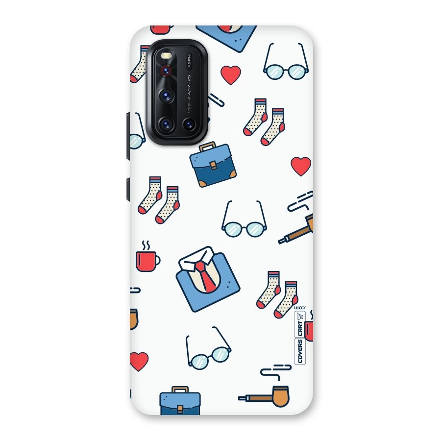 Shirt Spectacles Pattern Back Case for Vivo V19