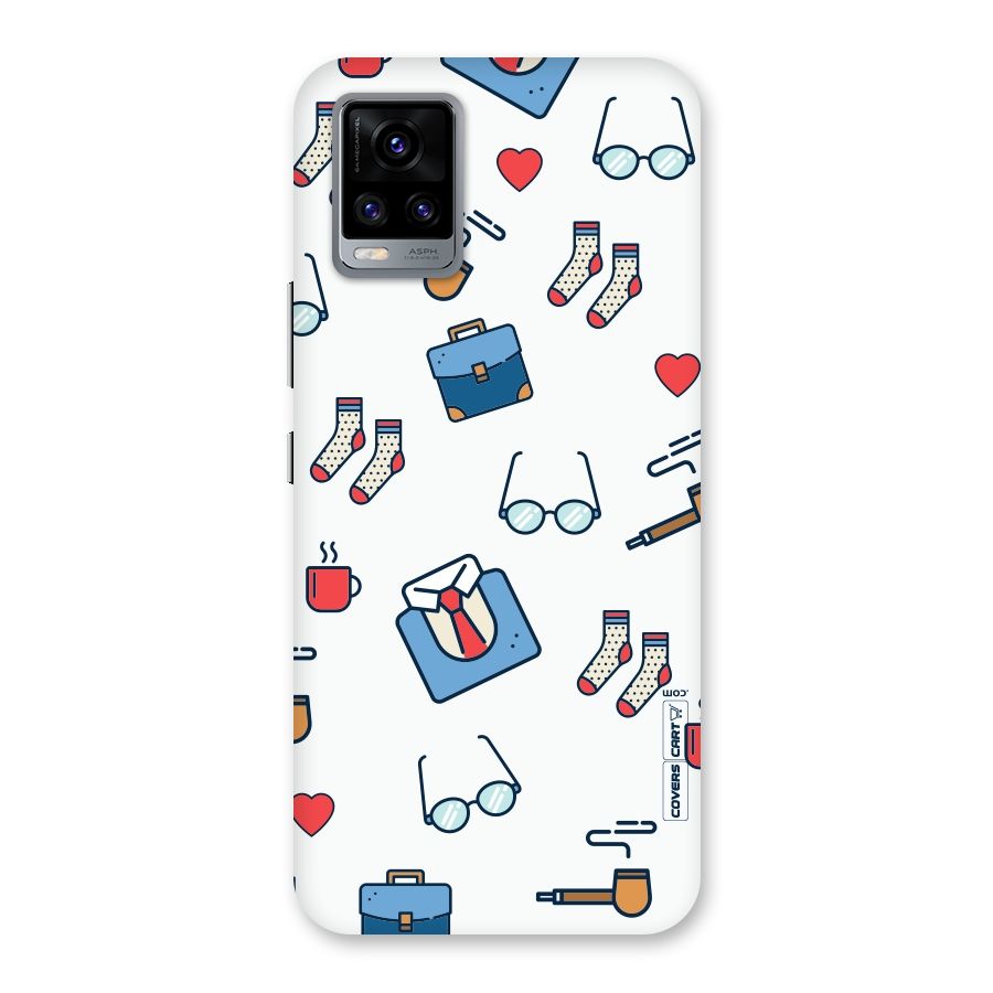Shirt Spectacles Pattern Back Case for Vivo V20
