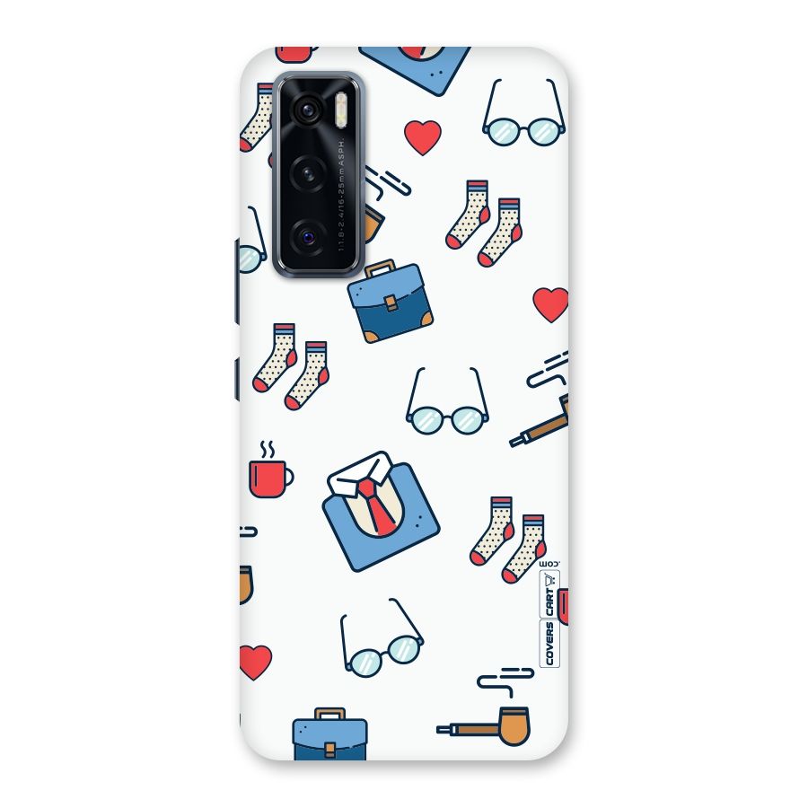 Shirt Spectacles Pattern Back Case for Vivo V20 SE