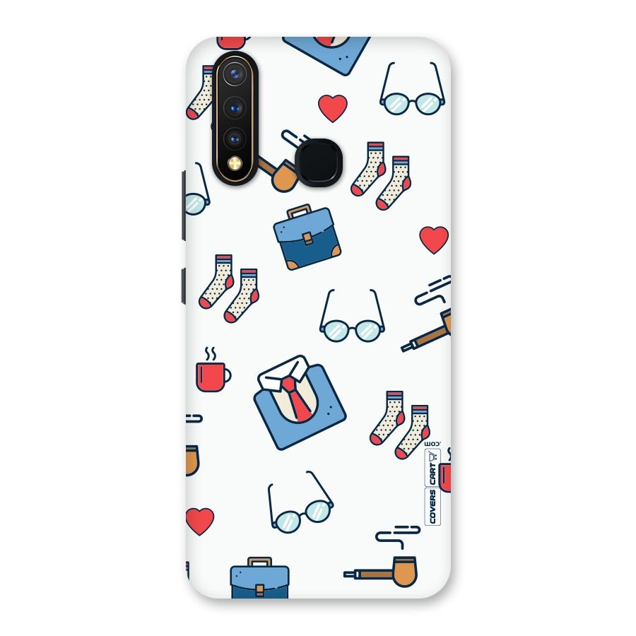 Shirt Spectacles Pattern Back Case for Vivo Y19