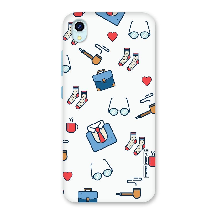Shirt Spectacles Pattern Back Case for Vivo Y1s