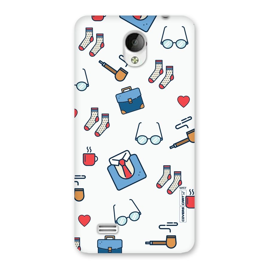 Shirt Spectacles Pattern Back Case for Vivo Y21