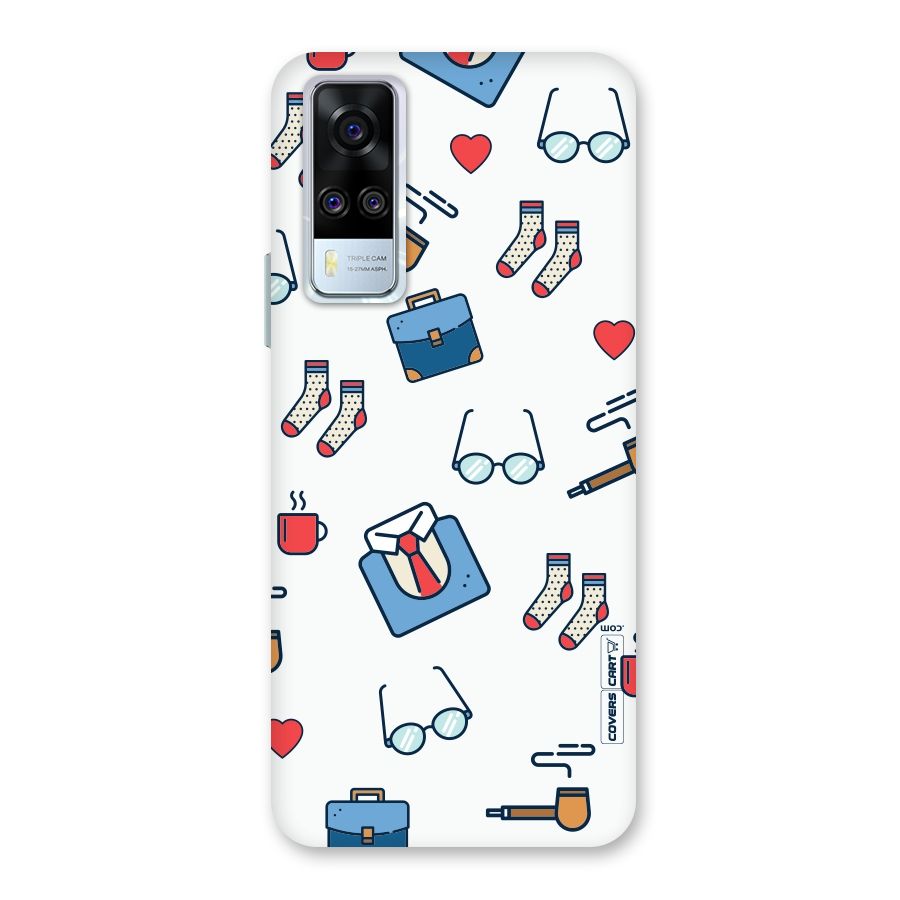 Shirt Spectacles Pattern Back Case for Vivo Y31