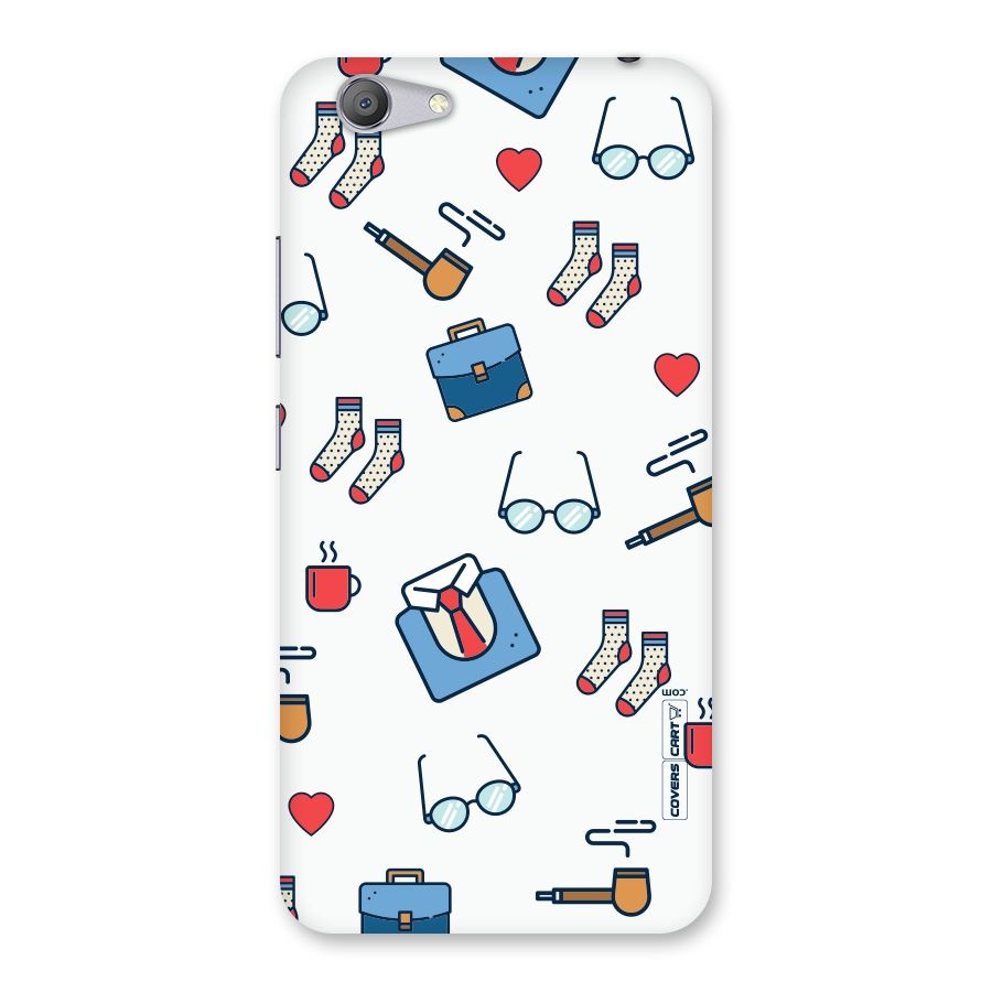 Shirt Spectacles Pattern Back Case for Vivo Y53