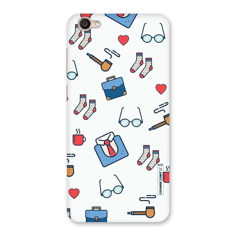 Shirt Spectacles Pattern Back Case for Vivo Y55s