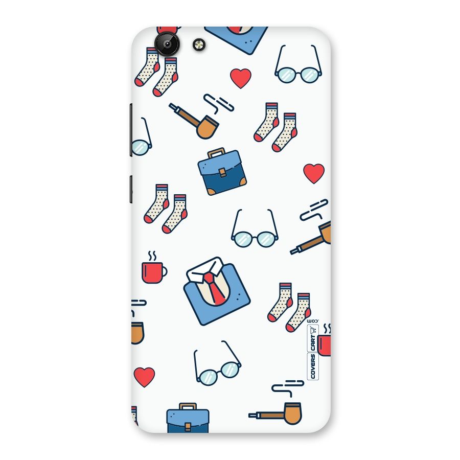 Shirt Spectacles Pattern Back Case for Vivo Y69
