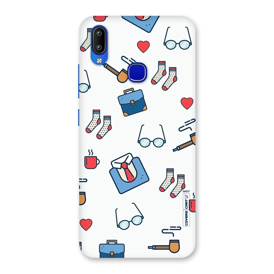 Shirt Spectacles Pattern Back Case for Vivo Y91