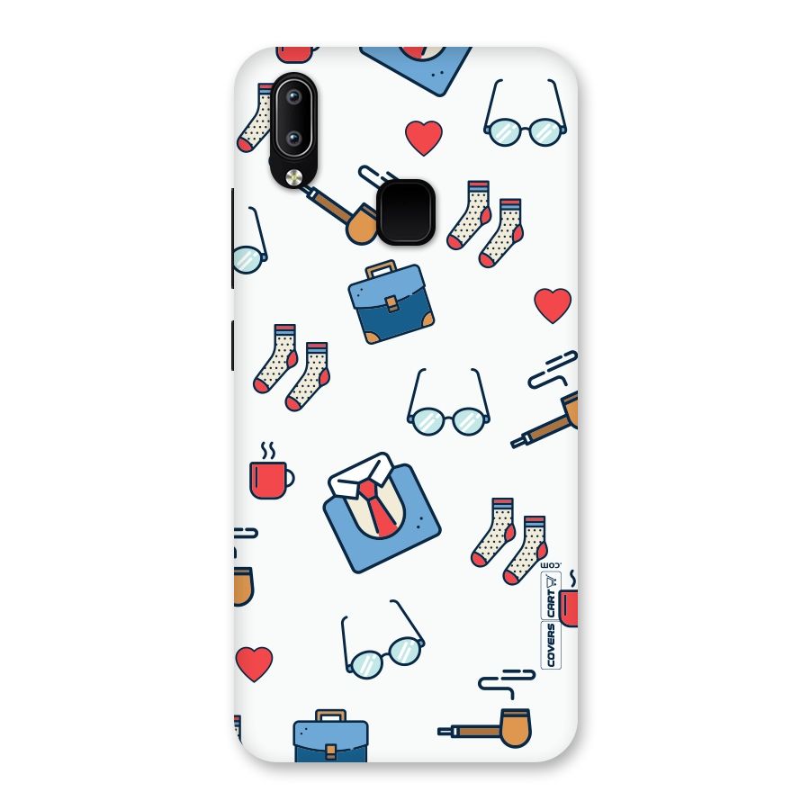 Shirt Spectacles Pattern Back Case for Vivo Y93