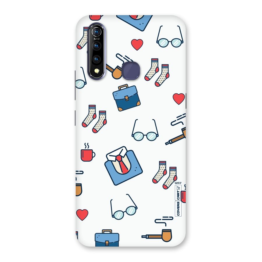 Shirt Spectacles Pattern Back Case for Vivo Z1 Pro