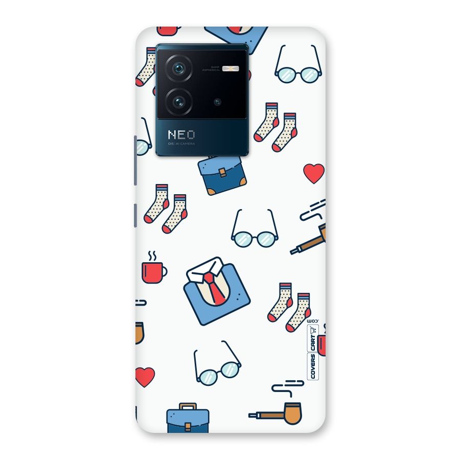 Shirt Spectacles Pattern Back Case for Vivo iQOO Neo 6 5G