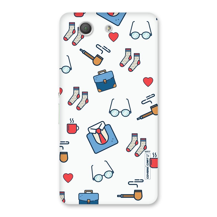 Shirt Spectacles Pattern Back Case for Xperia Z3 Compact