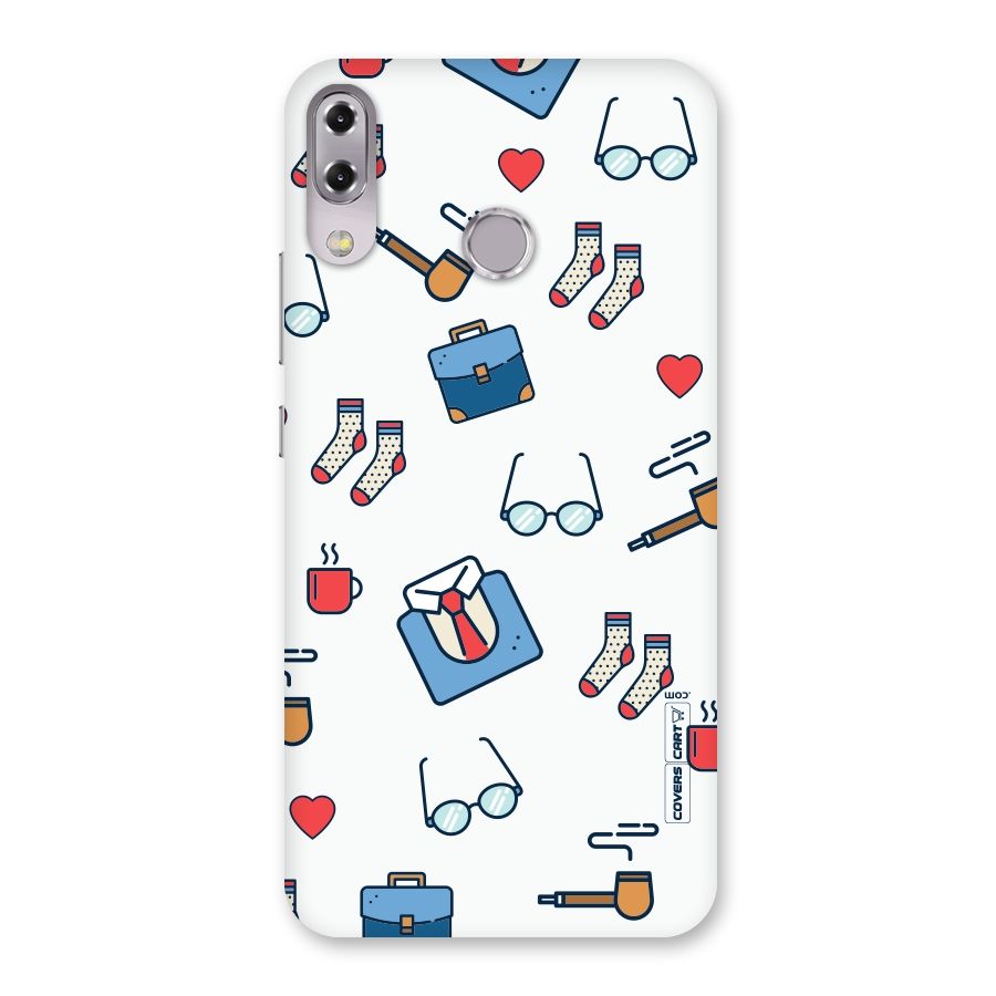 Shirt Spectacles Pattern Back Case for Zenfone 5Z