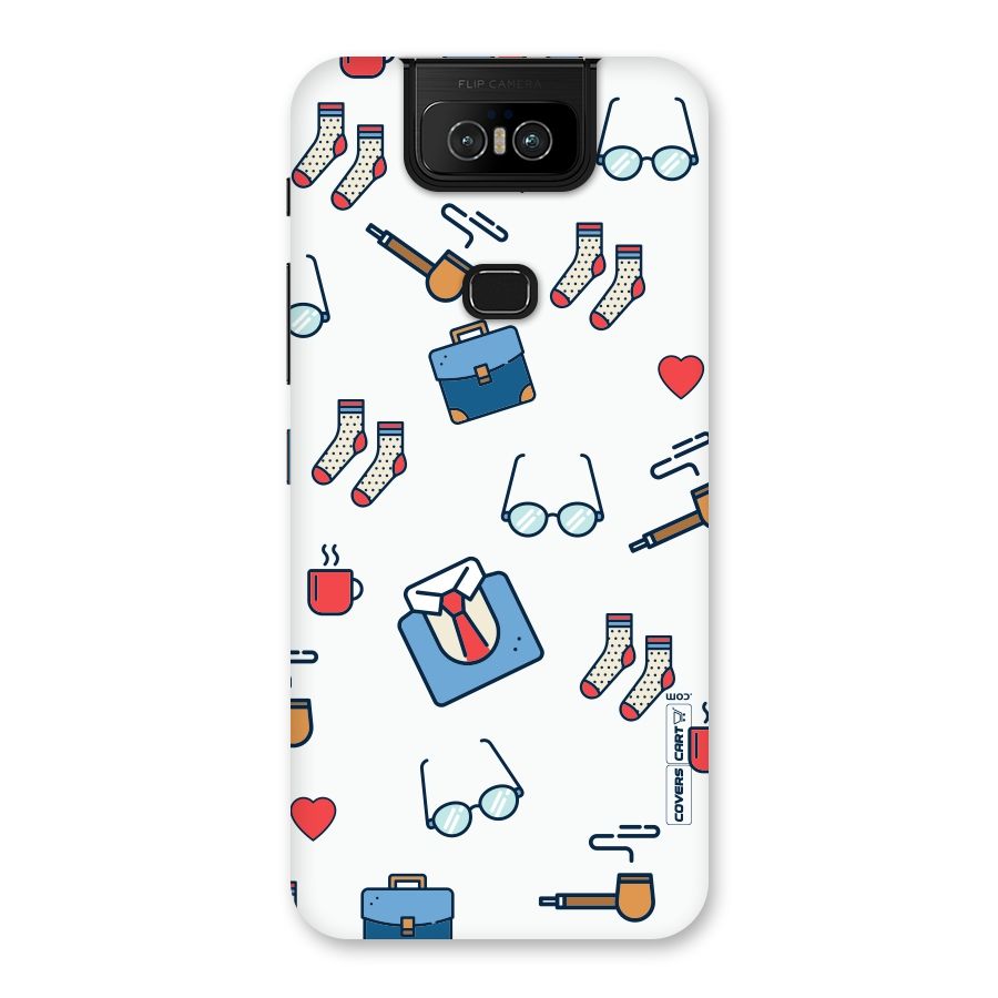 Shirt Spectacles Pattern Back Case for Zenfone 6z