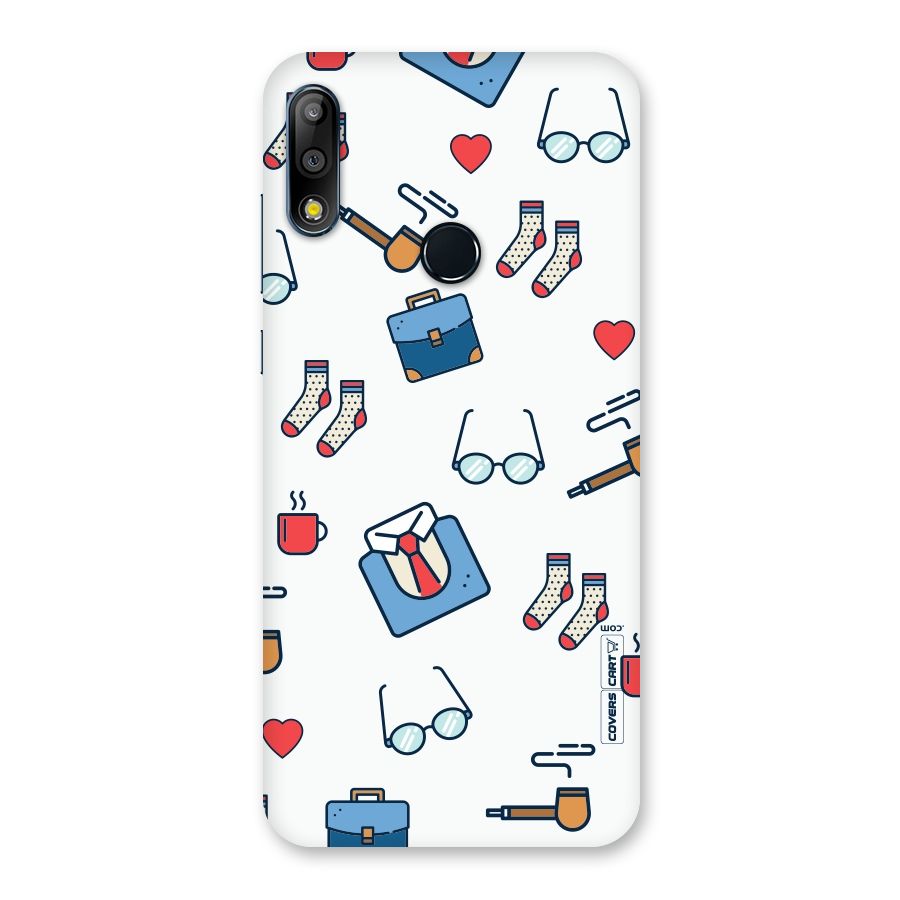 Shirt Spectacles Pattern Back Case for Zenfone Max Pro M2