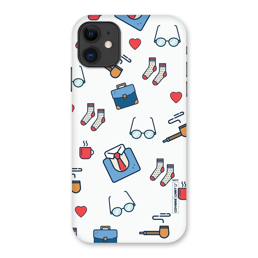 Shirt Spectacles Pattern Back Case for iPhone 11