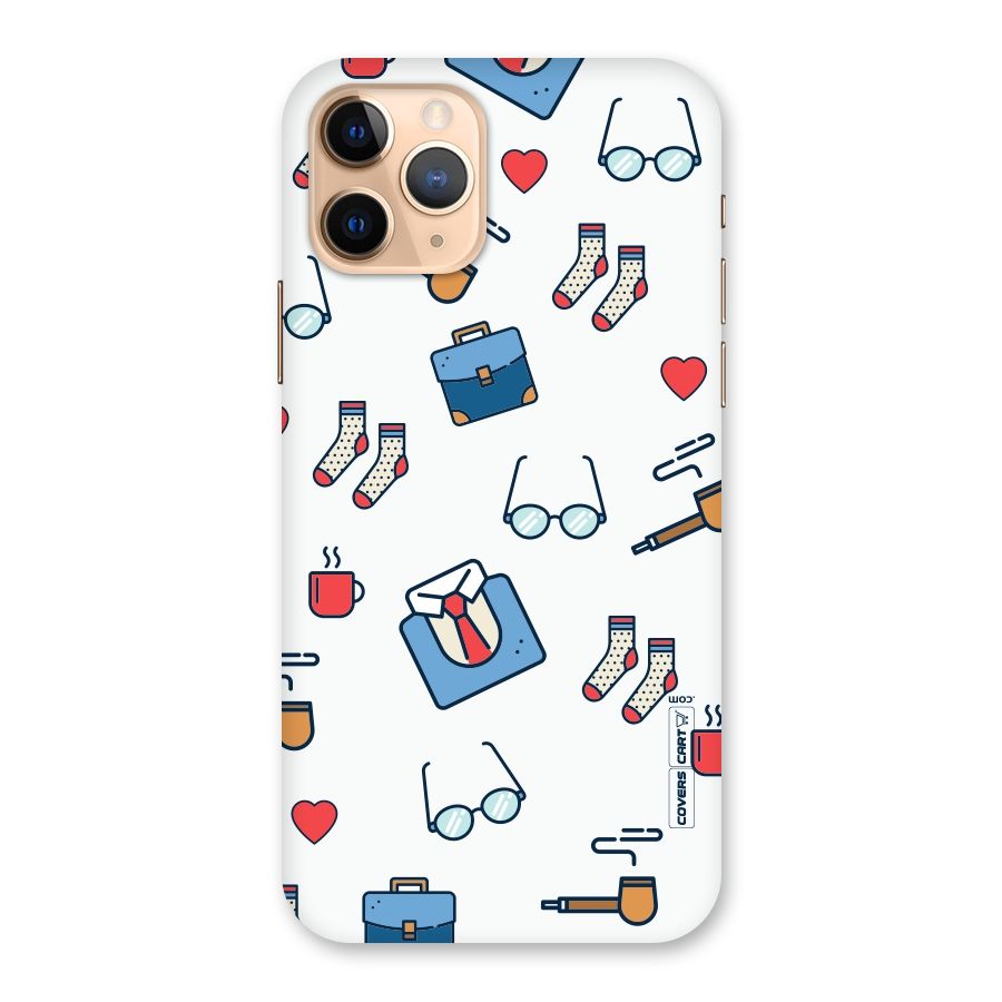 Shirt Spectacles Pattern Back Case for iPhone 11 Pro