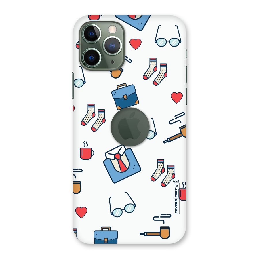 Shirt Spectacles Pattern Back Case for iPhone 11 Pro Logo  Cut