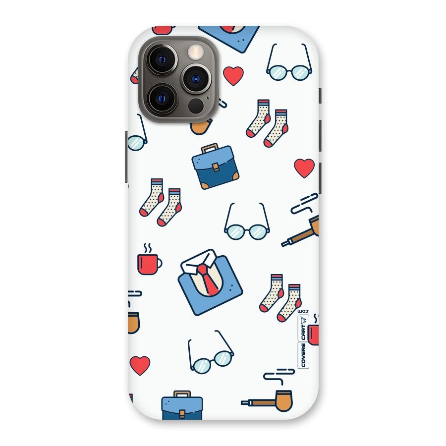 Shirt Spectacles Pattern Back Case for iPhone 12 Pro