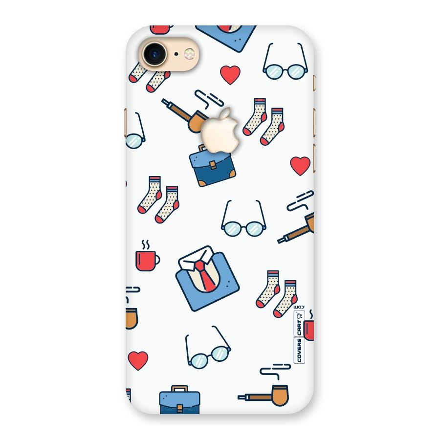 Shirt Spectacles Pattern Back Case for iPhone 7 Apple Cut