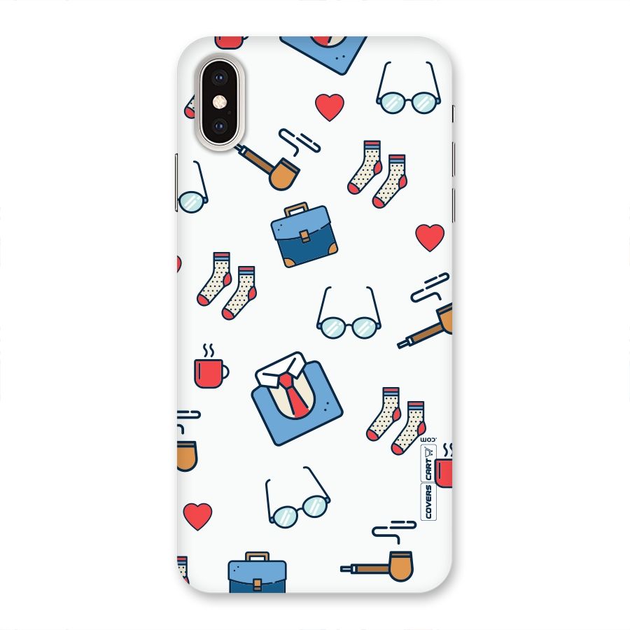 Shirt Spectacles Pattern Back Case for iPhone XS Max