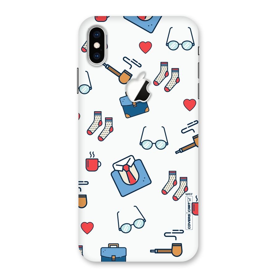 Shirt Spectacles Pattern Back Case for iPhone XS Max Apple Cut