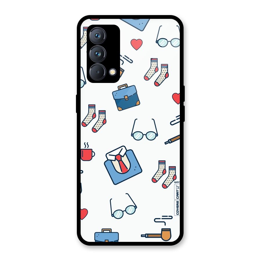 Shirt Spectacles Pattern Glass Back Case for Realme GT Master Edition