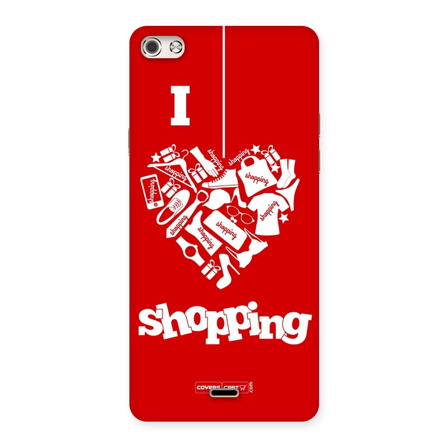 Shopaholic Shopping Love Back Case for Micromax Canvas Silver 5