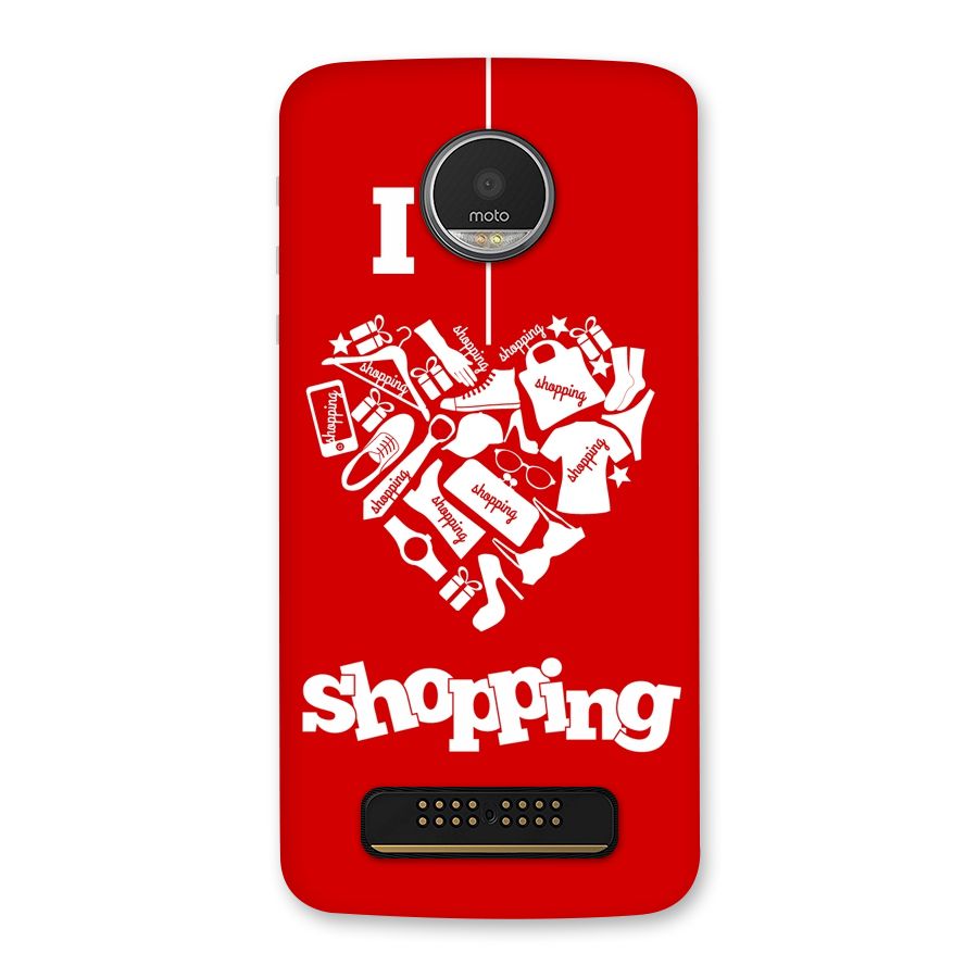 Shopaholic Shopping Love Back Case for Moto Z Play