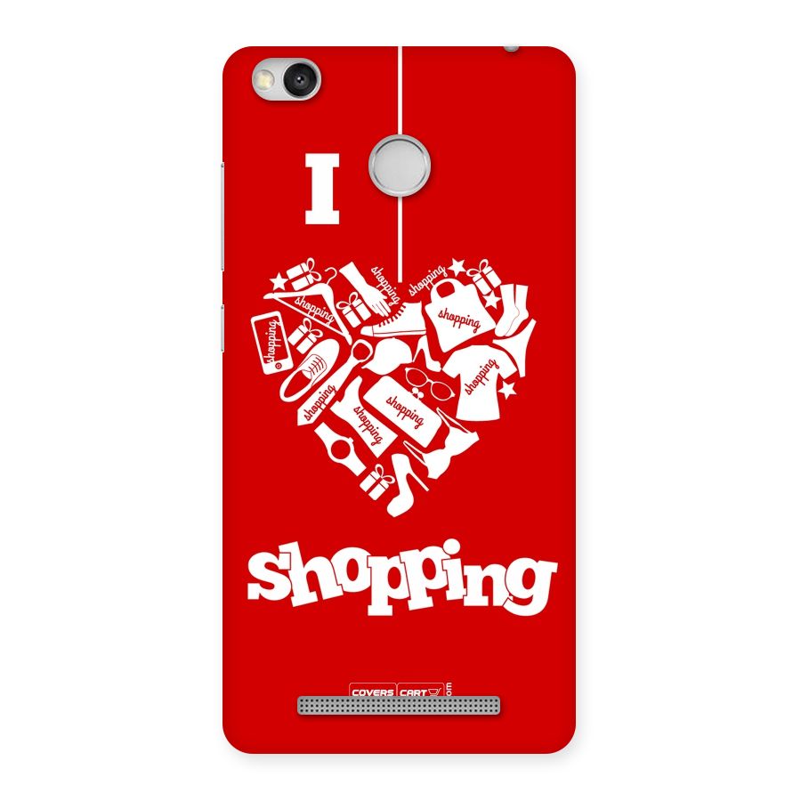 Shopaholic Shopping Love Back Case for Redmi 3S Prime