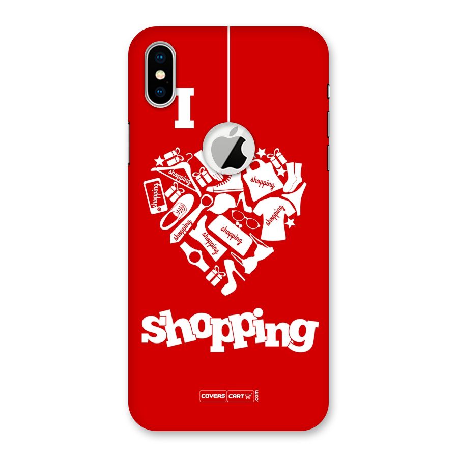 Shopaholic Shopping Love Back Case for iPhone X Logo Cut